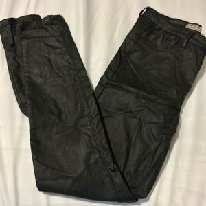 Denim Co black pleather skinny jeans size 8
